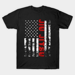 jiu jitsu american flag T-Shirt